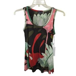 Petit Pois by Viviana G Multicolor Sleeveless Tank Top Blouse Size Small NWT